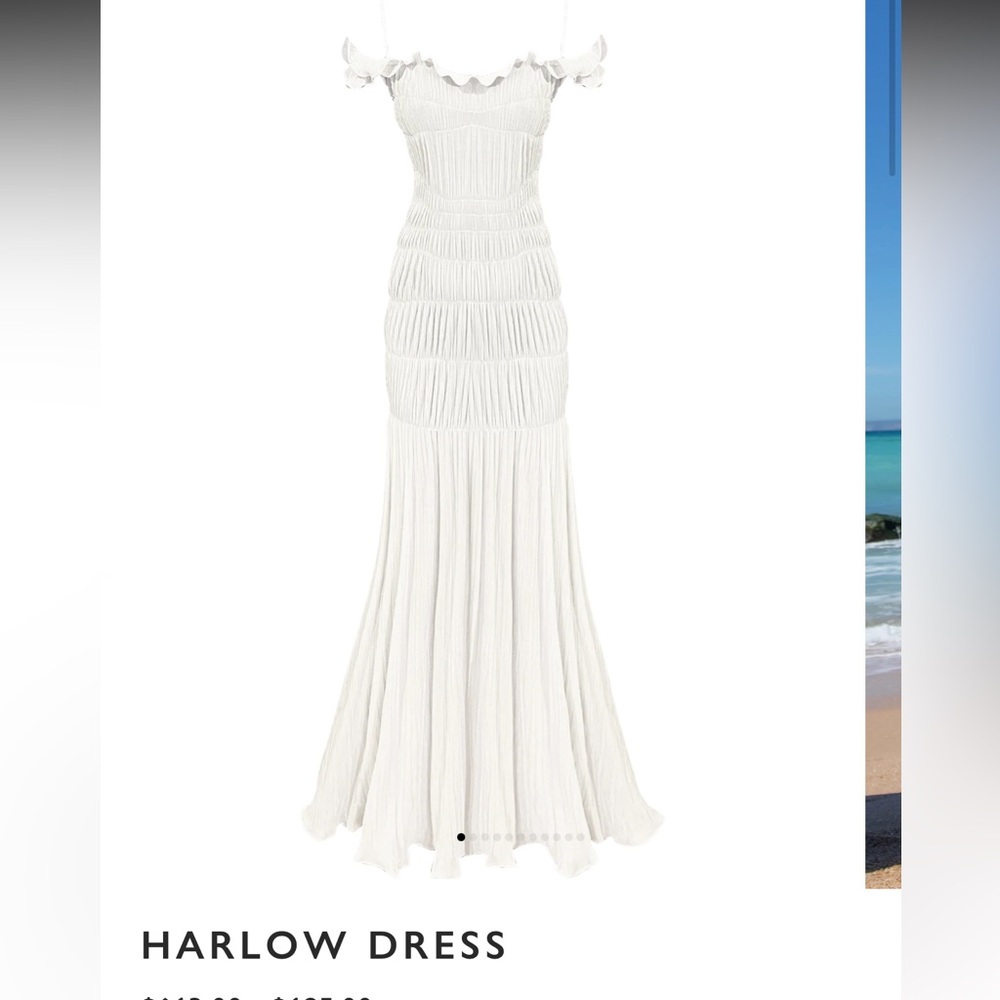 Harlow White Off-Shoulder Maxi Dress